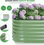 Raised Beds for Garden Galvanized Steel Planters (Set of 4)