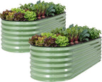 Raised Beds for Garden Galvanized Steel Planters (Set of 4)