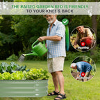Raised Beds for Garden Galvanized Steel Planters (Set of 4)