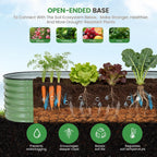 Raised Beds for Garden Galvanized Steel Planters (Set of 4)