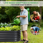 Raised Beds for Garden Galvanized Steel Planters (Set of 4)