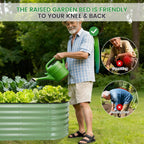 Raised Beds for Garden Galvanized Steel Planters (Set of 4)