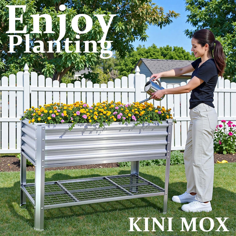 Garden Bed with Legs Galvanized High Boxes