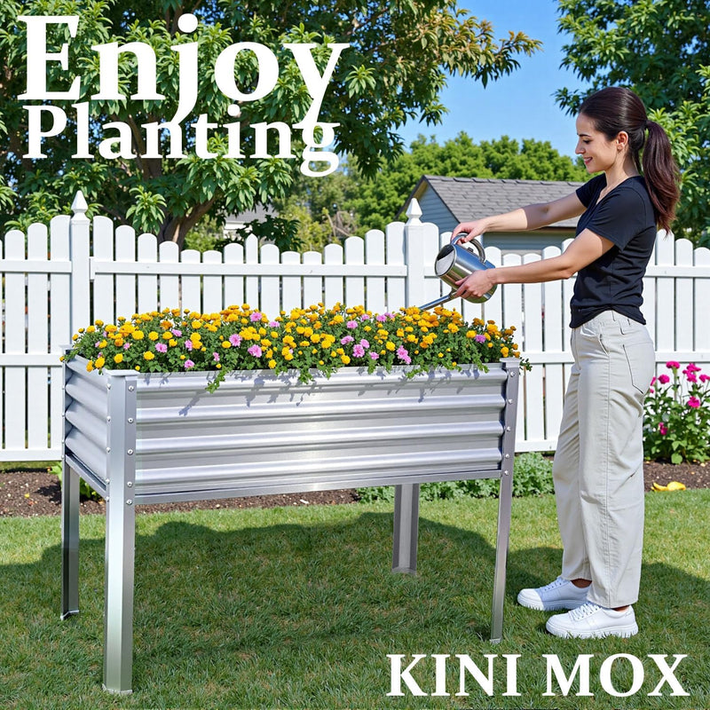 Garden Bed with Legs Galvanized High Boxes