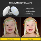 Raleno Softbox Lighting Kit 2x50x50CM Photography Studio