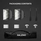 Raleno Softbox Lighting Kit 2x50x50CM Photography Studio