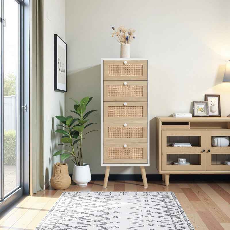 Rattan Chest of Drawers Bedroom Tall Chester