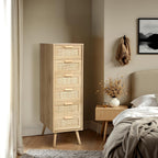 Rattan Chest of Drawers Bedroom Tall Chester