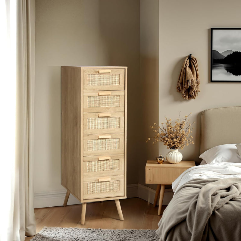 Rattan Chest of Drawers Bedroom Tall Chester