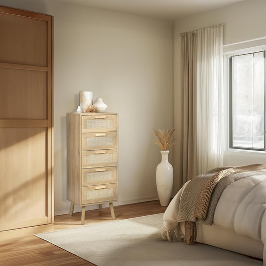 Rattan Chest of Drawers Bedroom Tall Chester