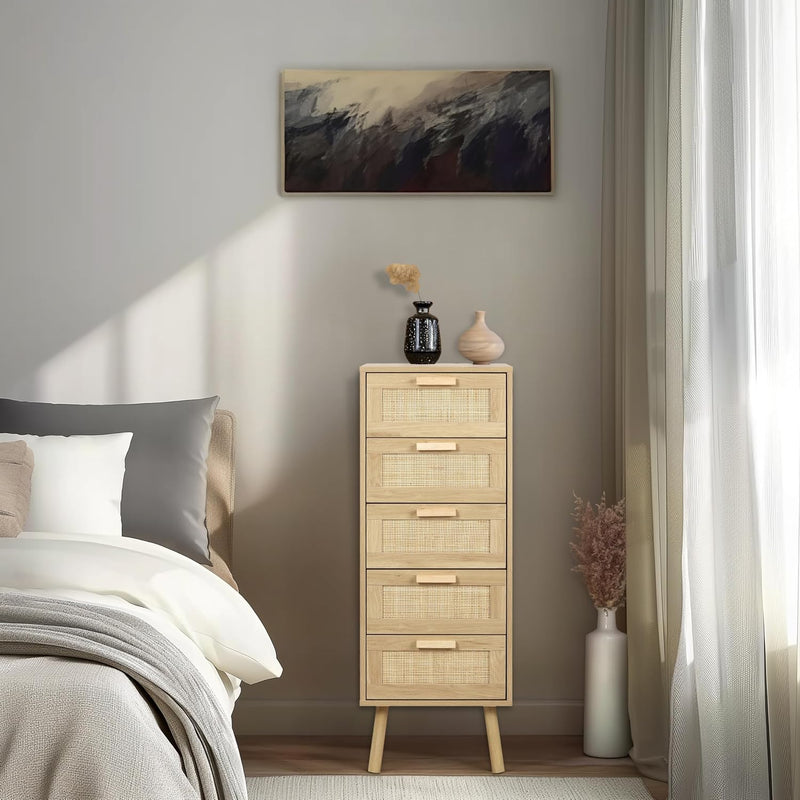 Rattan Chest of Drawers Bedroom Tall Chester