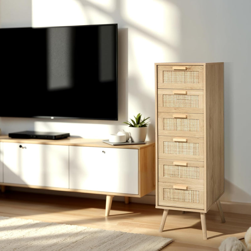 Rattan Chest of Drawers Bedroom Tall Chester