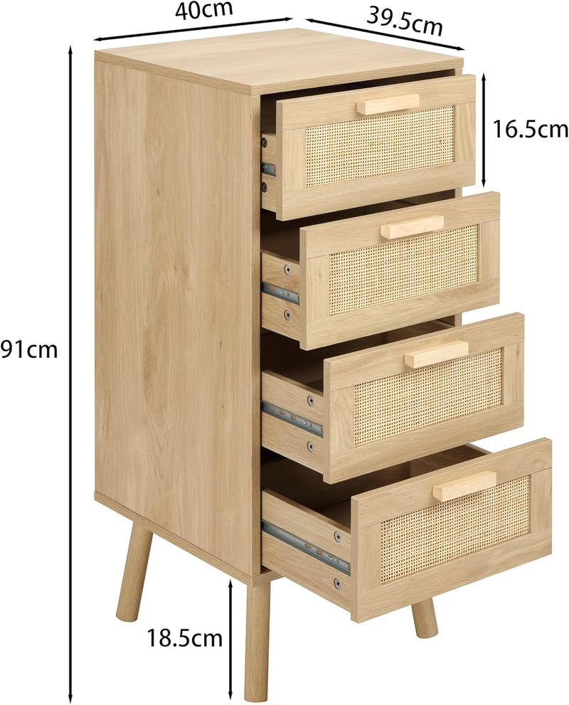 Rattan Chest of Drawers Bedroom Tall Chester
