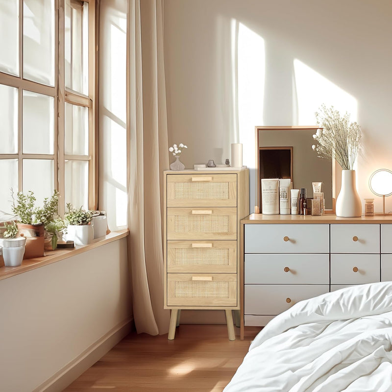 Rattan Chest of Drawers Bedroom Tall Chester