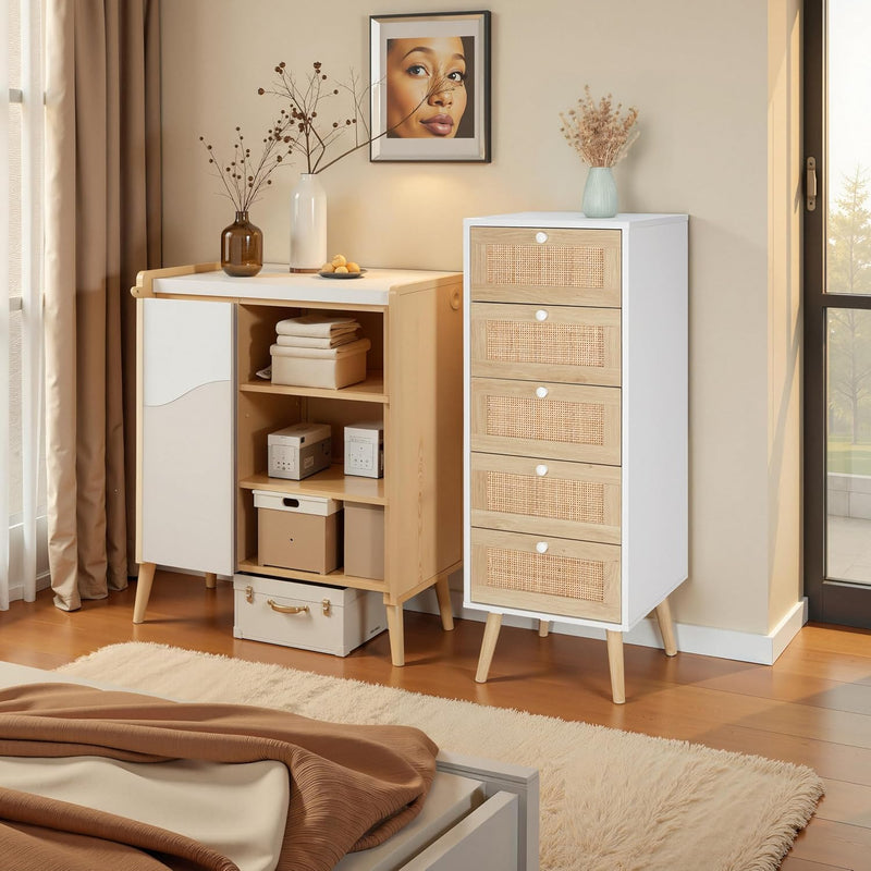 Rattan Chest of Drawers Bedroom Tall Chester