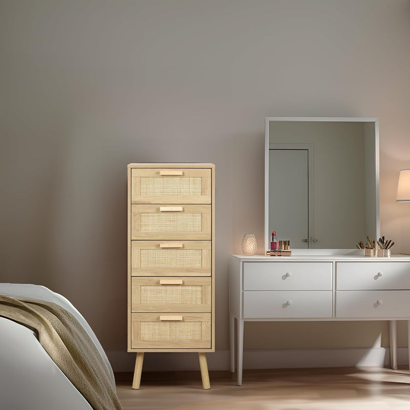 Rattan Chest of Drawers Bedroom Tall Chester