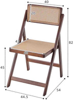 Rattan Folding Chair Backrest Minimalist Homestay Solid Wood