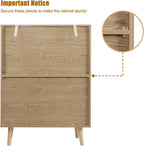 Rattan Sideboard Cabinet with 2 Doors Kitchen Storage