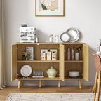 Rattan Sideboards for Living Room Buffet Storage Cabinet