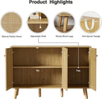 Rattan Sideboards for Living Room Buffet Storage Cabinet