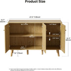 Rattan Sideboards for Living Room Buffet Storage Cabinet