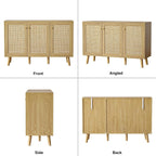 Rattan Sideboards for Living Room Buffet Storage Cabinet