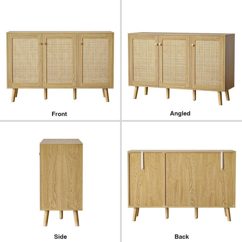 Rattan Sideboards for Living Room Buffet Storage Cabinet