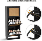 Shoe Storage Cabinet with 4 Flip Drawers 16-24