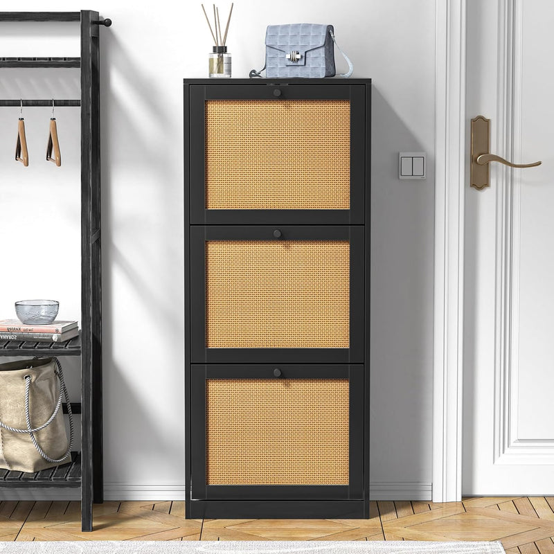 Shoe Storage Cabinet with 4 Flip Drawers 16-24