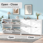 Shoe Storage Cabinet with 4 Flip Drawers 16-24