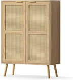 Rattan Tall Sideboard for Living Room Hallway Storage