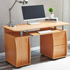 Deluxe Design Computer Desk with Cabinet and 3