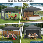 Pop Up Canopy Tent for 10 Person Coated