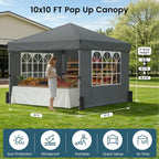 Raynesys Pop Up Canopy Tent for 10 Person