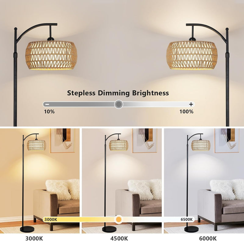Arc Floor Lamp for Living Room Dimmable Lamps