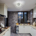 Modern Crystal Ceiling Lights for Living Room Chrome