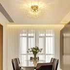 Modern Crystal Ceiling Lights for Living Room Chrome