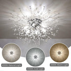 Modern Crystal Ceiling Lights for Living Room Chrome