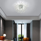 Modern Crystal Ceiling Lights for Living Room Chrome