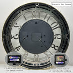 Real Moving Gears Wall Clock Large Modern Metal