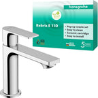 Rebris E Basin Mixer Tap 110 with Pop-Up