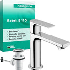 Rebris E Basin Mixer Tap 110 with Pop-Up