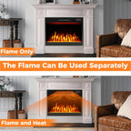 Recessed Electric Fireplace Insert Fire Heater with Flame