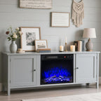 Recessed Electric Fireplace Insert Fire Heater with Flame