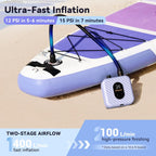 Rechargeable Paddle Board Pump 38.5WH 7 Nozzles Auto-Off