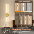 Wall Lights Rechargeable No Drilling Wireless Sconces (Set of 2)