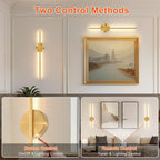 Wall Lights Rechargeable No Drilling Wireless Sconces (Set of 2)