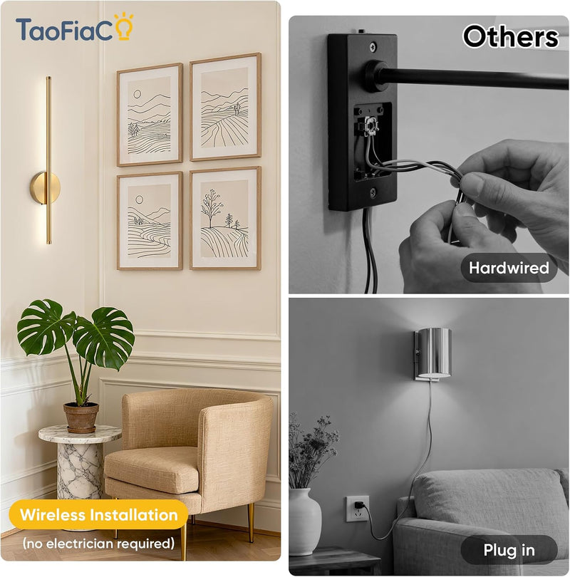 Rechargeable Wall Lights with Remote Control