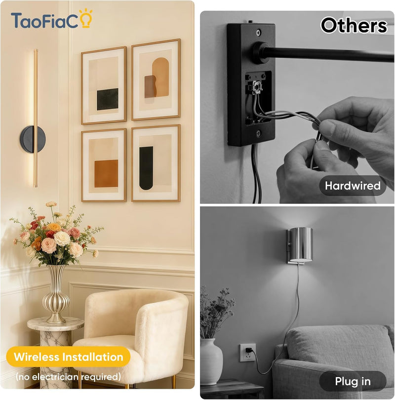 Rechargeable Wall Lights with Remote Control