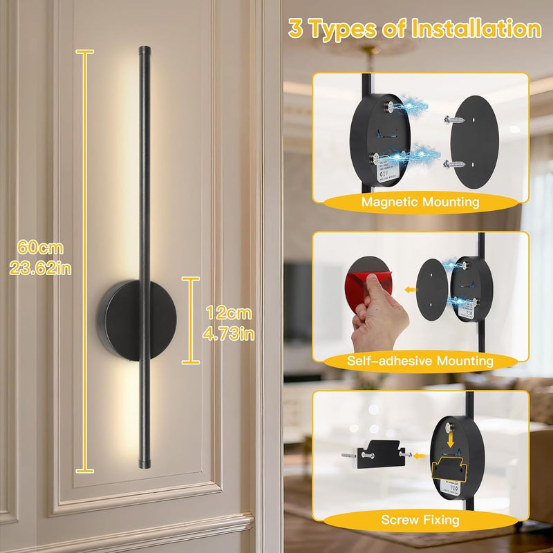 Rechargeable Wall Lights with Remote Control